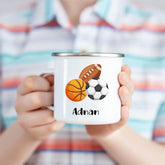 Tasse de sport personnalisée pour enfants – Football, baseball, basket-ball